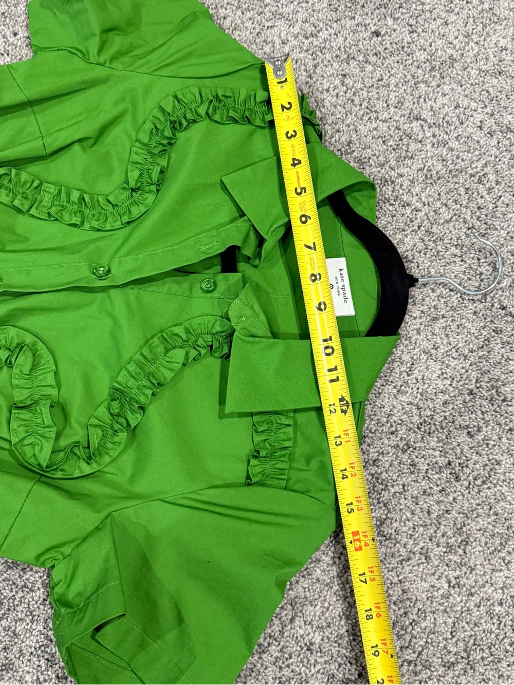 Women's Ribbon Short Sleeve Midi Shirtdress Kate Spade Target Green Women’s XS - Picture 10 of 12